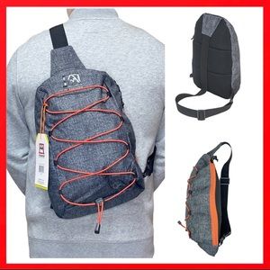 Crossbody sling travel hiking backpack side bag